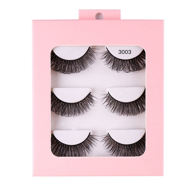 3 Pairs of Synthetic Volume Short False Eyelashes
