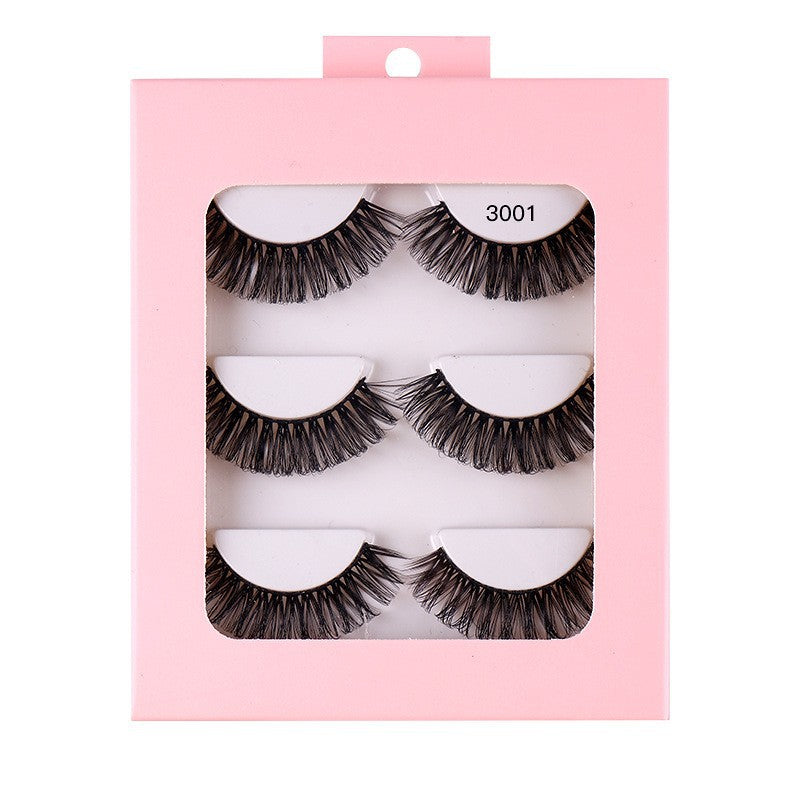 3 Pairs of Synthetic Volume Short False Eyelashes