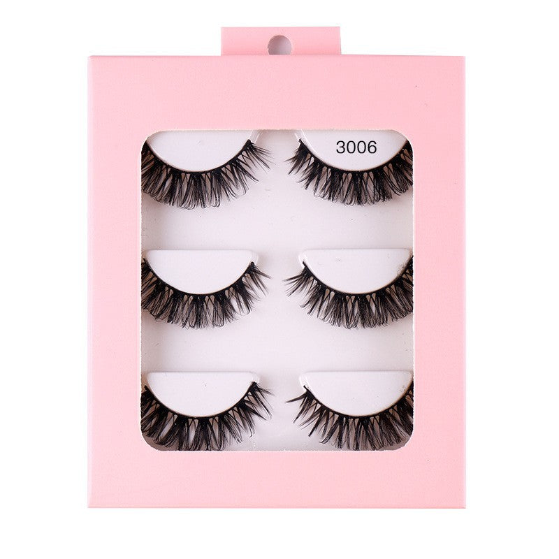 3 Pairs of Synthetic Volume Short False Eyelashes
