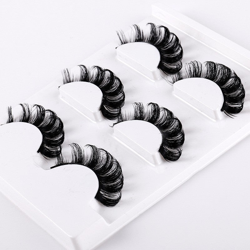 3 Pairs of Synthetic Volume Short False Eyelashes