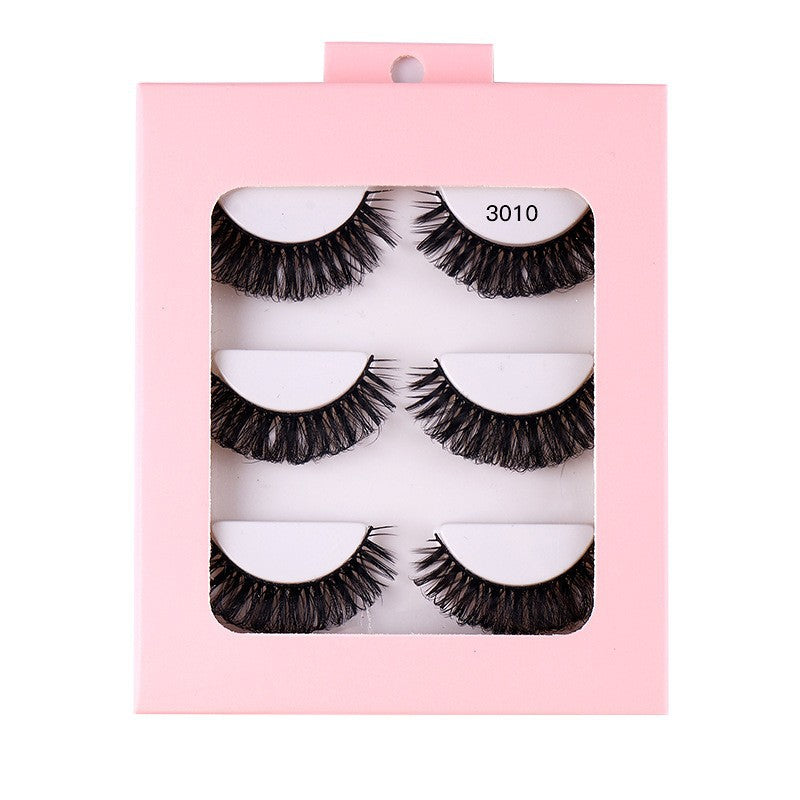 3 Pairs of Synthetic Volume Short False Eyelashes