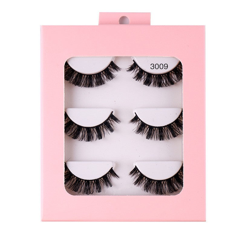 3 Pairs of Synthetic Volume Short False Eyelashes