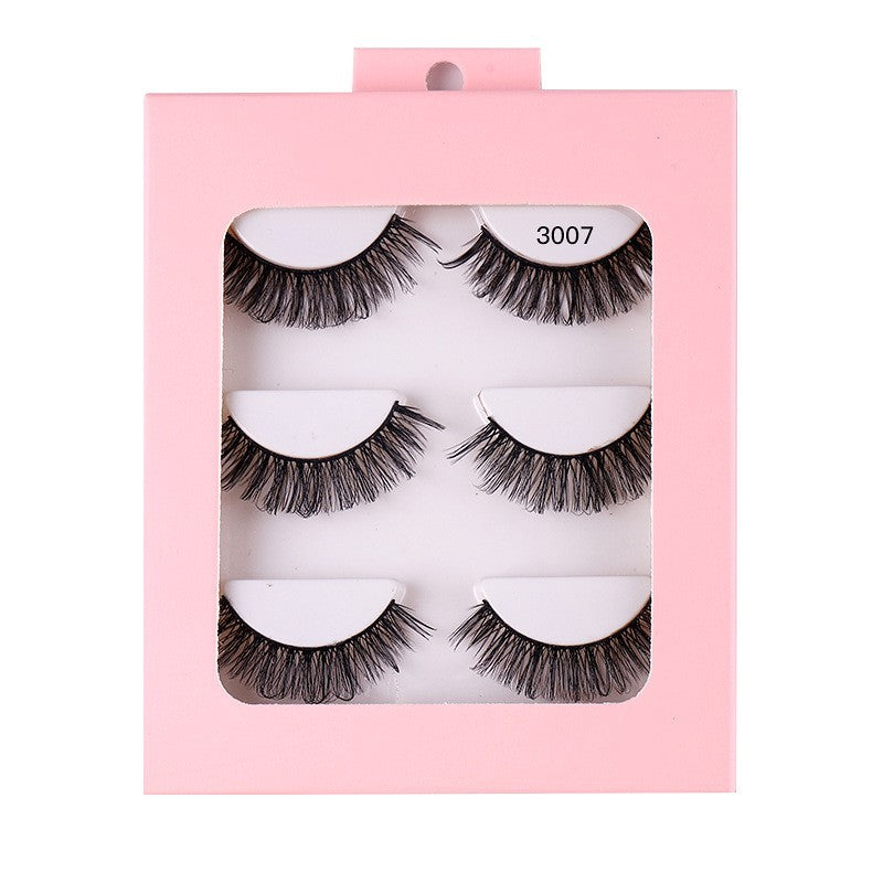 3 Pairs of Synthetic Volume Short False Eyelashes