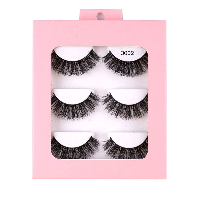 3 Pairs of Synthetic Volume Short False Eyelashes