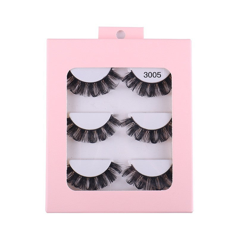 3 Pairs of Synthetic Volume Short False Eyelashes
