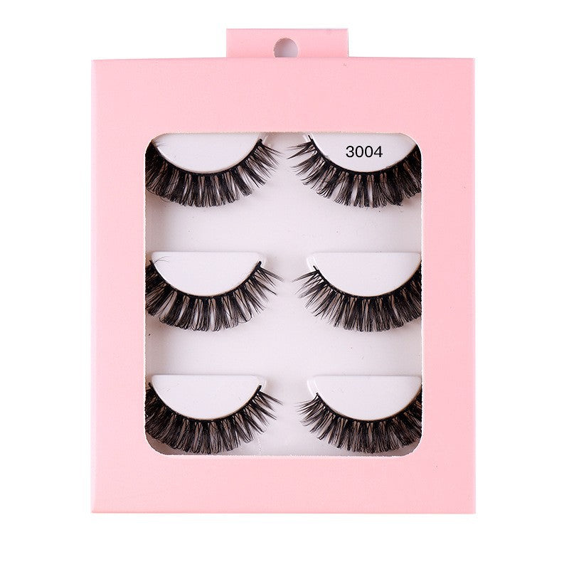 3 Pairs of Synthetic Volume Short False Eyelashes