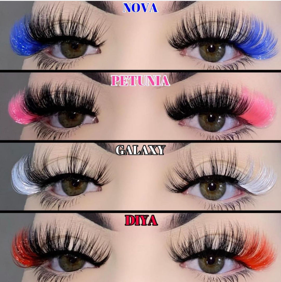 Colorful Faux Eyelashes for Festivals - Soft & Curly