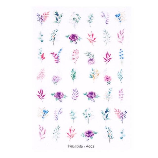 3D Nail Stickers Character Image Decals Slider Valentine Black White Nail Art Decoration
