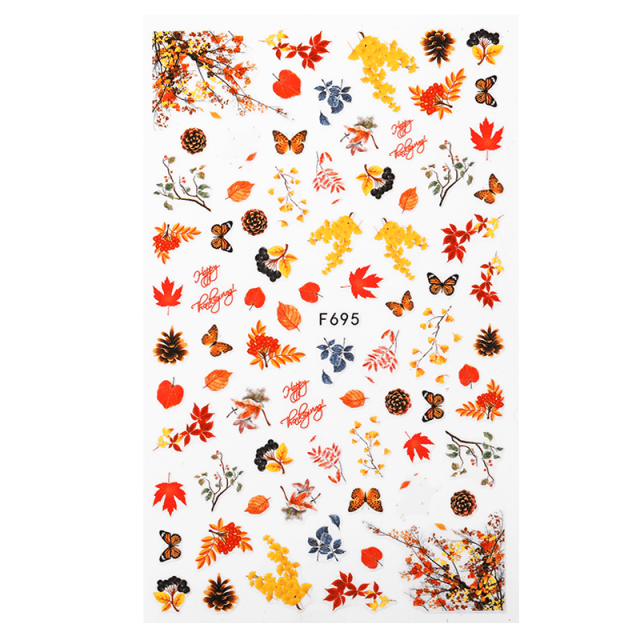 3D Nail Stickers Character Image Decals Slider Valentine Black White Nail Art Decoration
