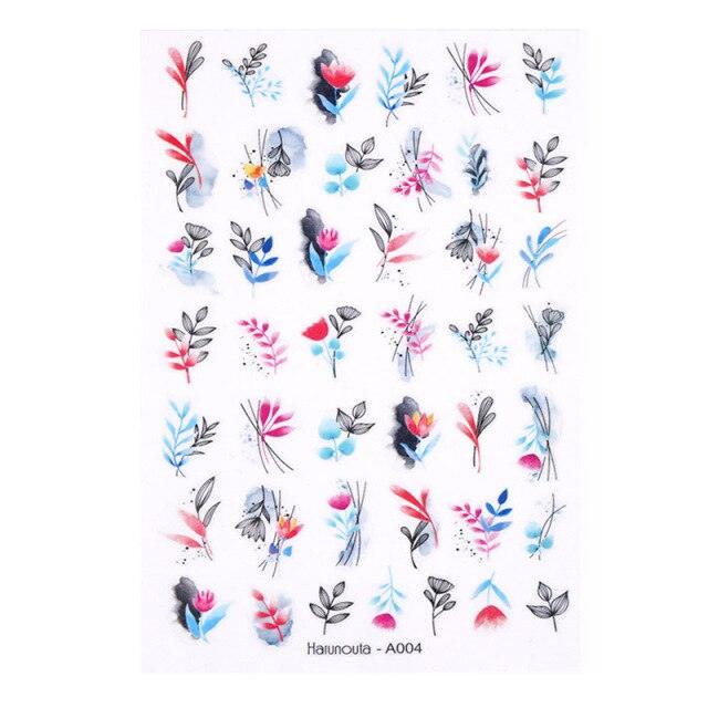 3D Nail Stickers Character Image Decals Slider Valentine Black White Nail Art Decoration