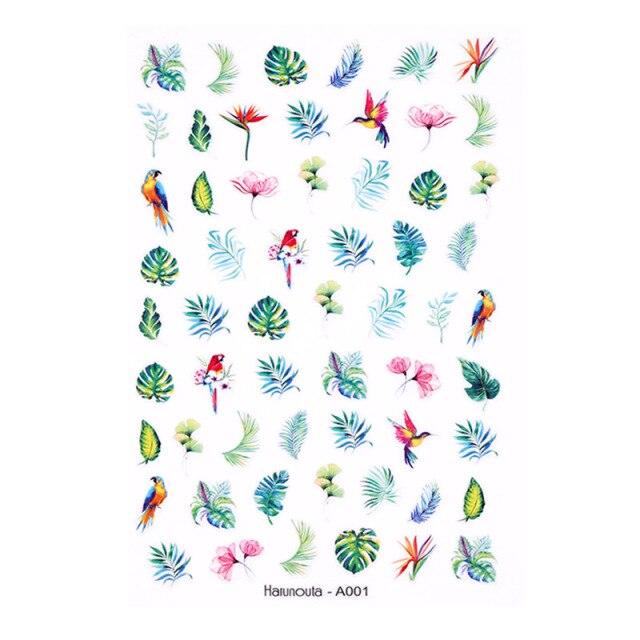 3D Nail Stickers Character Image Decals Slider Valentine Black White Nail Art Decoration